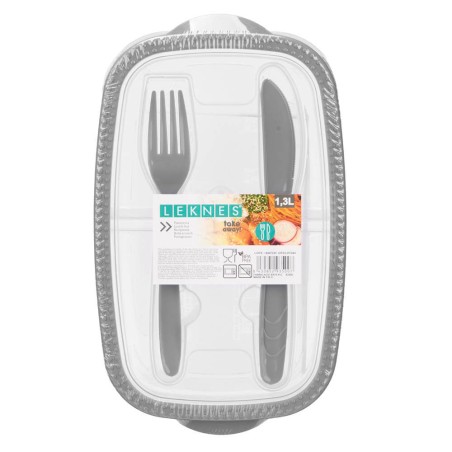 Fiambrera con cubiertos