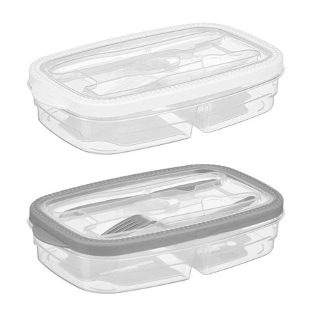 Fiambrera con cubiertos