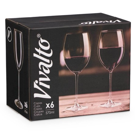 6 copas de vino 570ml