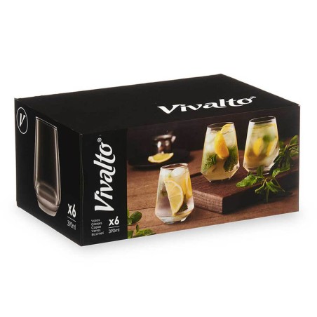 6 vasos de agua cónicos 390ml