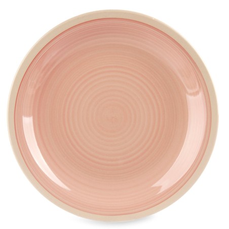 6 platos llanos rosas 26,5cm