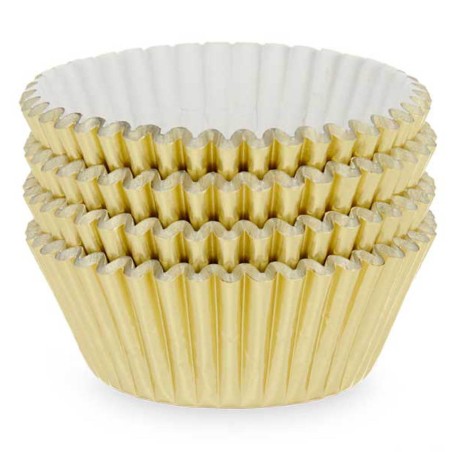 100 Cápsulas cupcakes metalizadas 11cm