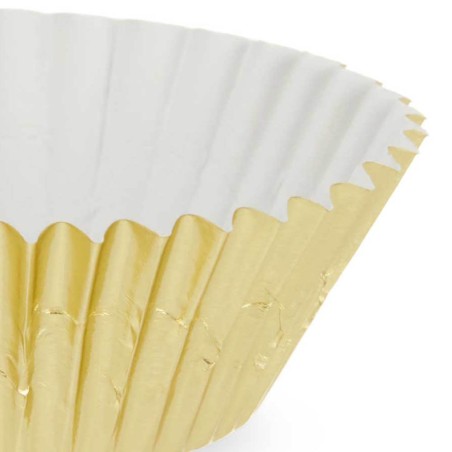 100 Cápsulas cupcakes metalizadas 11cm