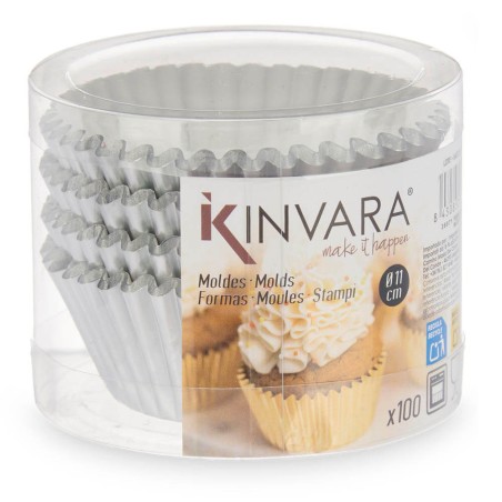 100 Cápsulas cupcakes metalizadas 11cm