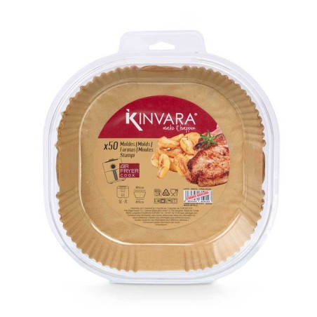 50 moldes papel freidora de aire 5/7L