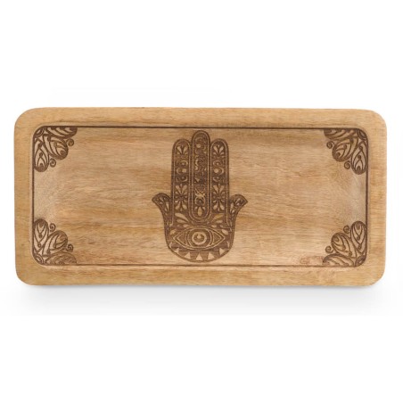 Bandeja decorativa Hamsa 31x15cm