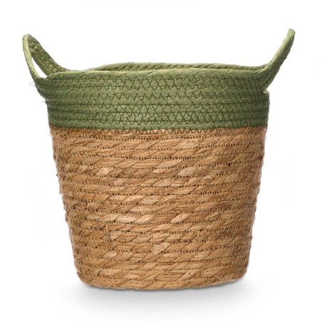 Cesta redonda verde 24x21x13cm