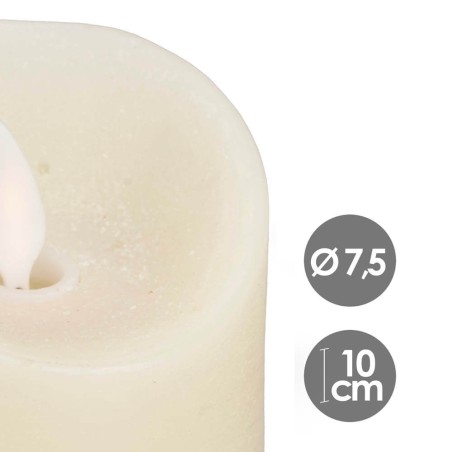 Vela led crema 10x7,5cm
