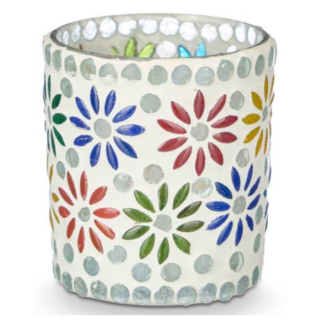 Portavelas vaso flores