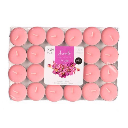 24 VELAS CASQUILLO ORQUIDEA 4H