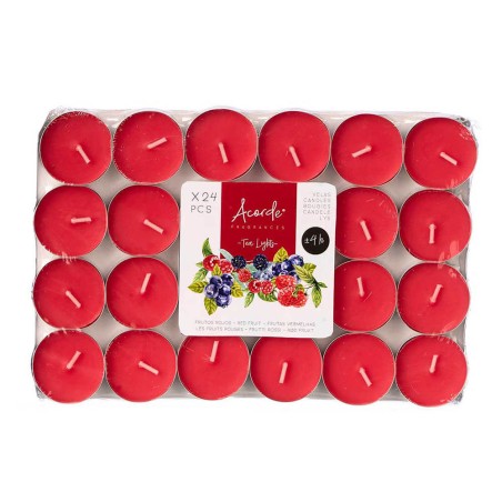 24 VELAS CASQUILLO FRUTOS ROJOS 4H