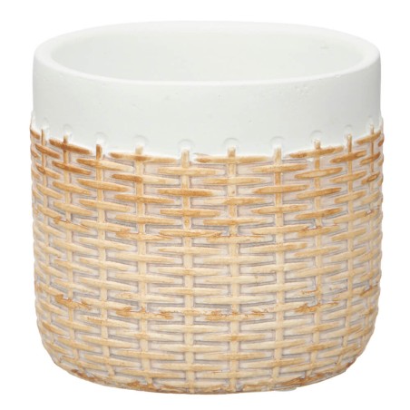 MACETA CEMENTO RATAN 12CM