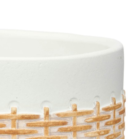 MACETA CEMENTO RATAN 14CM