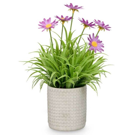 Margaritas artificiales maceta