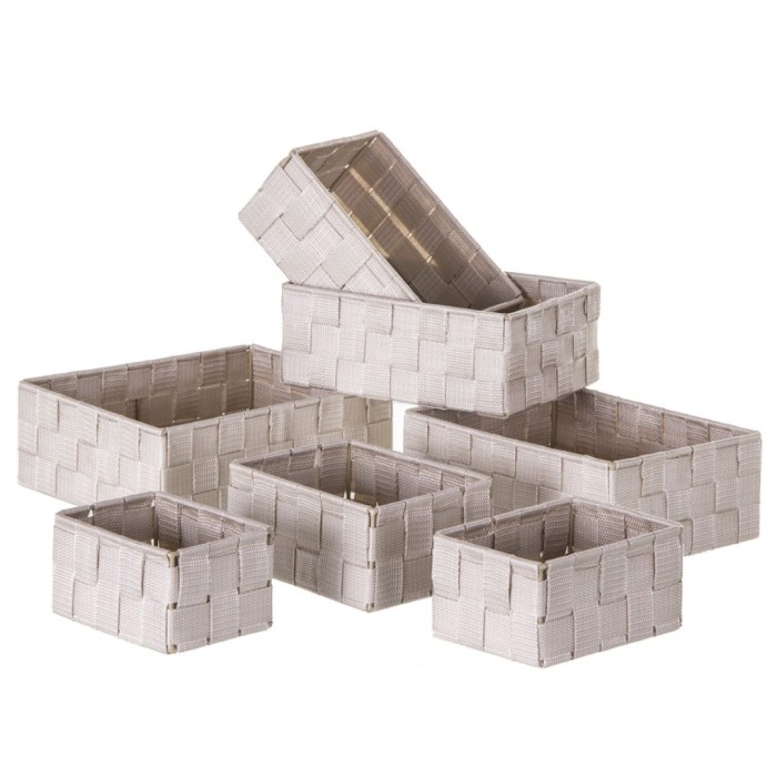 CESTO ALMACENAJE BEIGE 23X17X8