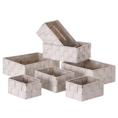 CESTO ALMACENAJE BEIGE 23X17X8