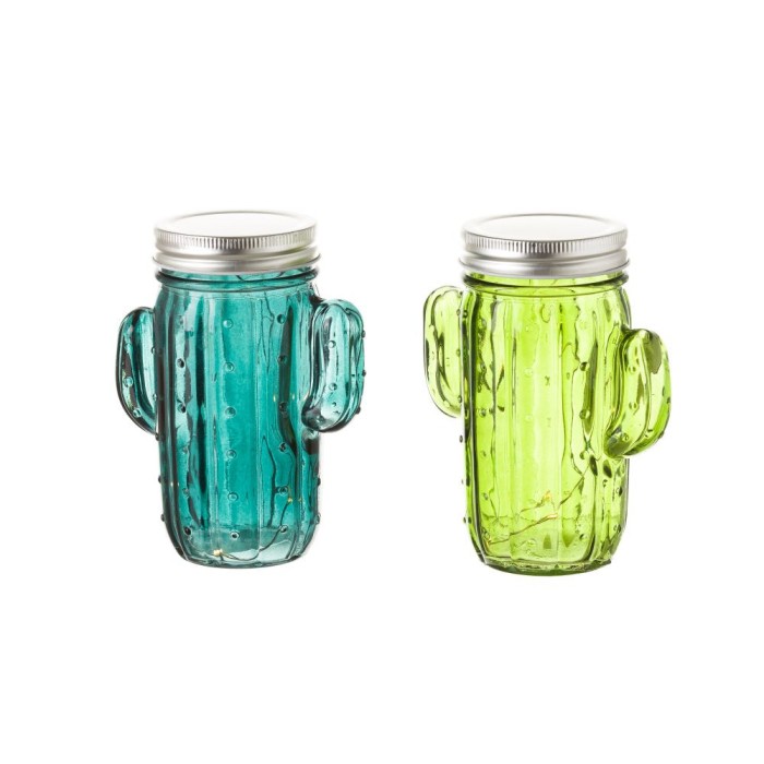 TARRO LED CACTUS VIDRIO