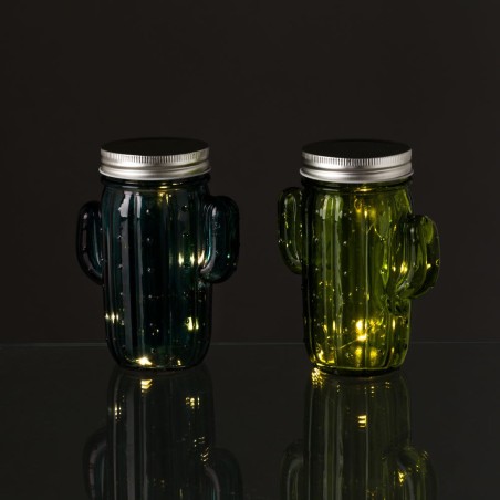 TARRO LED CACTUS VIDRIO