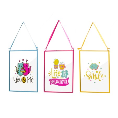 PLACA DE CRISTAL MENSAJE 13X18CM