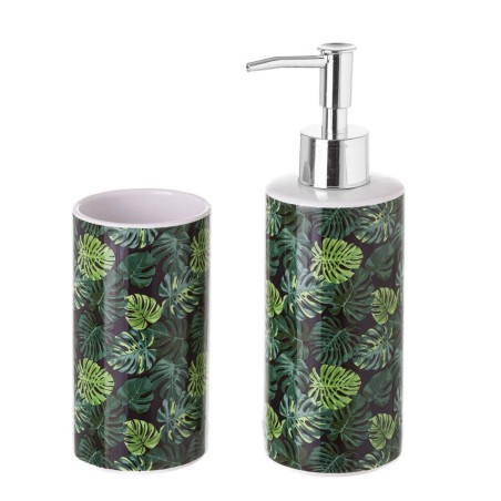 JUEGO DE BAÑO HOJAS