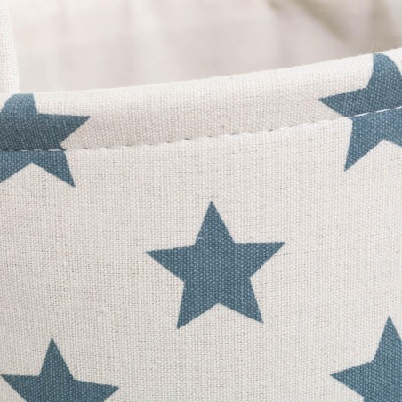 CESTA ALMACENAJE ESTRELLAS AZULES 28x21