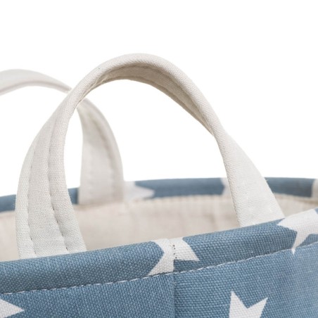 CESTA ALMACENAJE ESTRELLAS AZULES 28x21