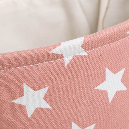 CESTA ALMACENAJE ESTRELLAS ROSAS 32X25