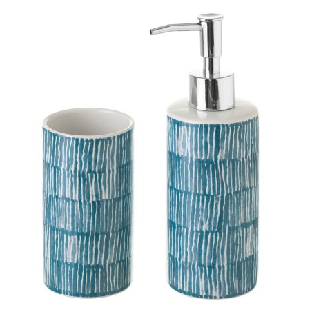 JUEGO DE BAÑO LÍNEAS AZUL