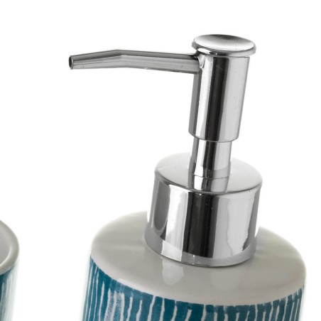 JUEGO DE BAÑO LÍNEAS AZUL