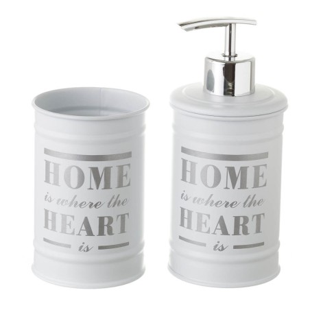 JUEGO DE BAÑO - METAL BLANCO