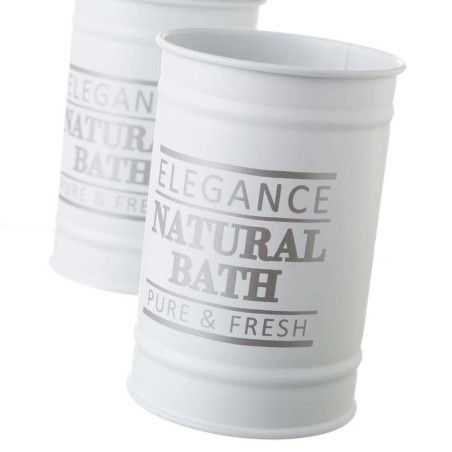 JUEGO DE BAÑO - METAL BLANCO