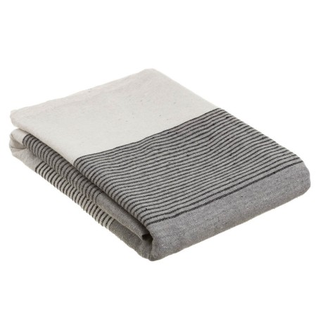 COLCHA MULTIUSOS RAYAS GRISES 160X220