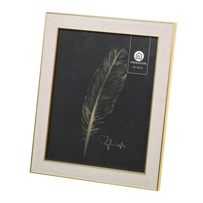 PORTAFOTO 20X25CM BLANCO ORO 