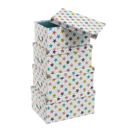 CAJA DE CARTÓN ESTRELLAS 16,5X12X12CM