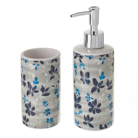 JUEGO DE BAÑO - 2PIEZAS FLORAL