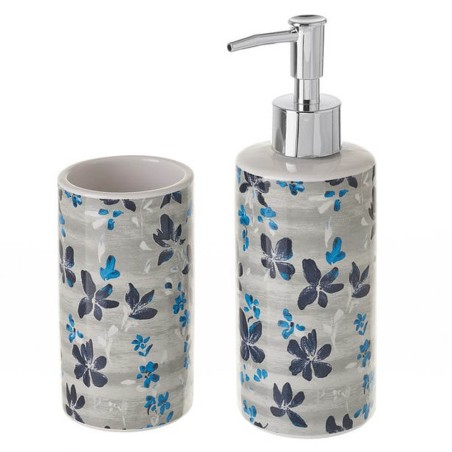 JUEGO DE BAÑO - 2PIEZAS FLORAL