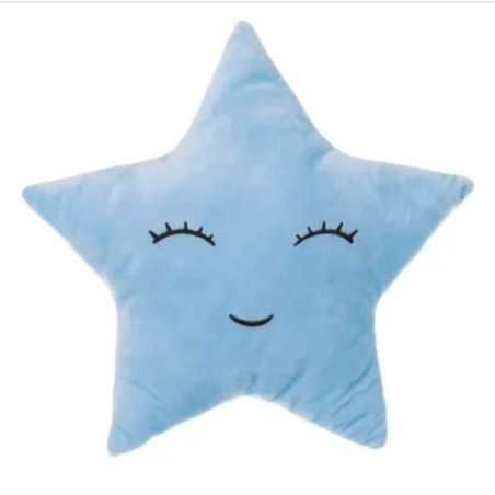 Cojín estrella - /azul/gris 37cm