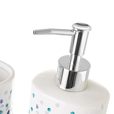 Juego de baño motas azules