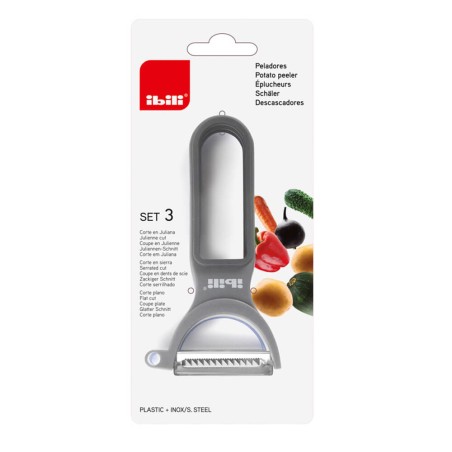 3 peladores de cocina apilables