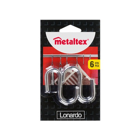 GANCHOS PARA BARRA DE COCINA - 6 UNIDADES