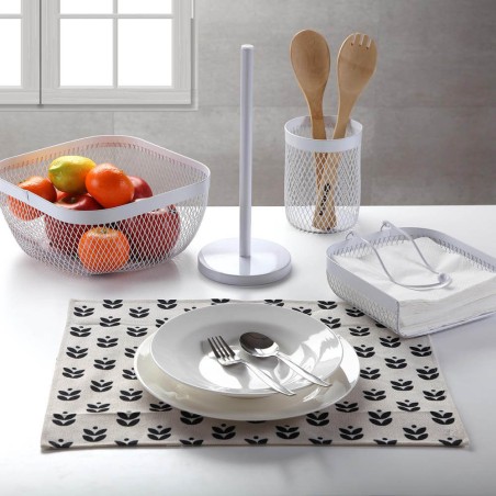 Porta rollo cocina blanco