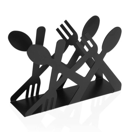 Servilletero vertical  - Cubiertos negro