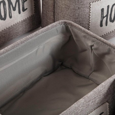 CESTO RECTANGULAR GRIS - 32X22X15,5CM