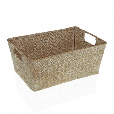 CESTO RECTANGULAR CON ASAS MARRON