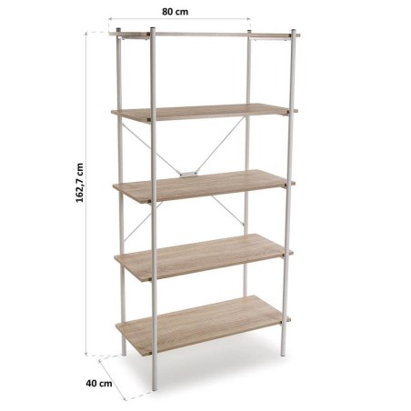 ESTANTERIA METALICA/MADERA 5 ALTURAS MILAN