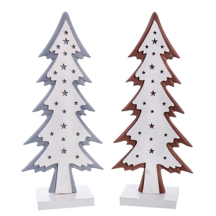 ARBOL NAVIDAD MADERA 9X4.5X20CM